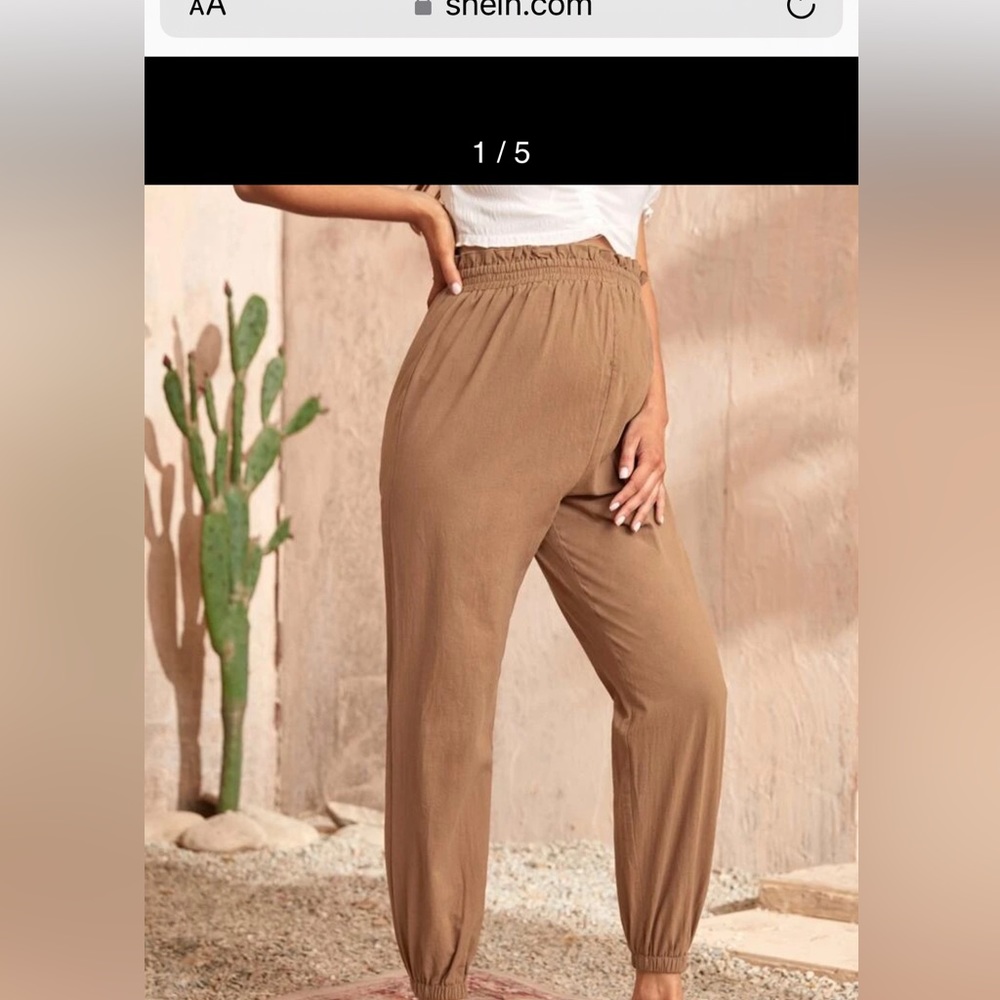 Shein Maternity Paper Bag pants